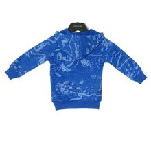 Gini & Jony Blue/White Mountain Print Hooded Sweatshirt For Boys