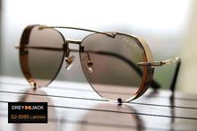 GREY JACK Wayfarers Oval  Shaded Blue Coat Lenses with Golden Frame Sunglasses Shades