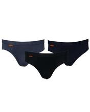 Pack Of 3 Briefs For Men - Dark Grey/Navy Blue/Black