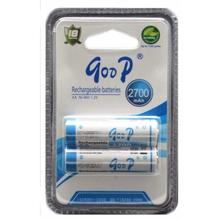 2 Pieces Goop AAA 1.2V 2700mah Rechargeable Battery