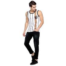 Maniac Stripes Men's Sleeveless Round Neck Cotton Vests