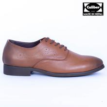 Caliber Shoes Microfiber Tan Brown Lace Up Formal Shoes For Men - (443 C)