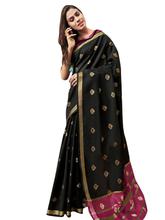 Stylee Lifestyle Green Chanderi Silk Jacquard Saree - 2308