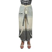 Beige/Black Striped Tulip Pant For Women