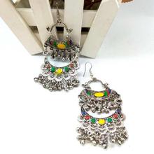 Multicolored Double Chandbali Style Earrings For Women