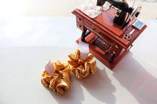 Golden satin silk shine scrunchies hair tie