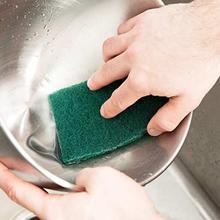 10Pcs Sponge Scouring Pad Non-Scratch Pot Scrubber Pads Kitchen Cleaning Sponge