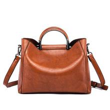 Shoulder Bag_Madini Women's Bag 2020 New Fashion Oil Wax