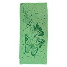 Green Butterfly Printed Hand Towel, Small