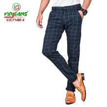 Virjeans Stretchable Cotton Check Blue Chinos Pant for Men (VJC 714) 2