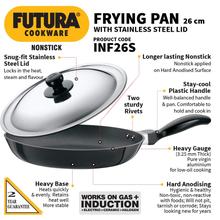 Futura 26CM Non-Stick Induction Compatible Frying Pan With Lid (INF26S)