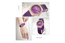 NaviForce NF5005 Date Function Mesh Analog Ladies Watch – Purple