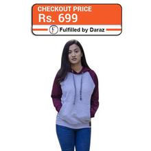 J.Fisher Fleece Baseball Pullover Hoodie for Women