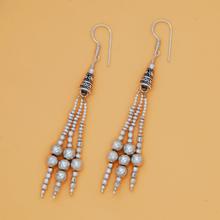 German Silver Tassel Drop Earring