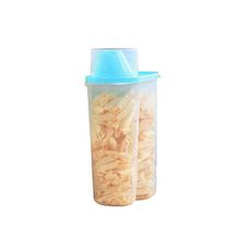 Plastic Kitchen Storage Box Container Rice Cereal Grain Bean Bottles With Cover High Quality Whole Storage Two Size