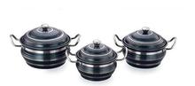 Handi Set Of 3 Pieces Kadai- Color Assorted