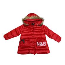 Red Silicon Hooded Jacket For Girls