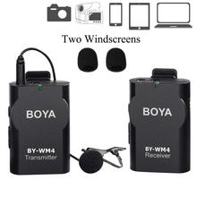 BOYA BY-WM4 Universal Lavalier Wireless Microphone Mic With Real-time Monitor For iPhone/Smartphone/iPad/Tablet/DSLR