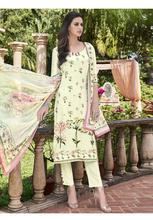 Stylee Lifestyle Green Satin Printed Dress Material - 2108