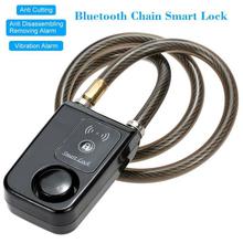 Bluetooth Chain Smart Lock Anti Theft Alarm Keyless Phone APP Control Bluetooth Smart Padlock