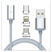 3 In 1 Magnetic Data Cable Type C - Micro USB Android - For Android & iOS devices