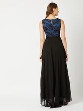 Just My Imagination Maxi Dress Blue & Black  For Women