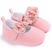 Baby Girls Lace Flower Shoes Toddler Girls Sweet Bowknot Princess