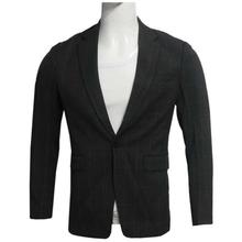 Dark Grey Checkered Blazer For Men