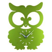 Green Owl Design Decorative Analog Wall Clock