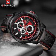 NaviForce NF9142 Day Date Function Luxury Chronograph Watch – Red