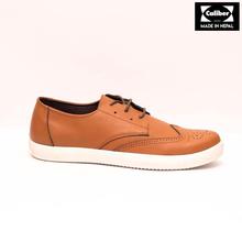 Caliber Shoes Tan Brown Casual Lace Up Shoes For Men - ( 391 C)