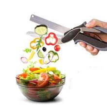 2in1 Clever Cutter Knife Scissors and Cutting Board