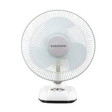 Kohinoor 12-Inch Rechargeable Plastic Table Fan ( Chargable Fan ), 3 Speeds Fast Air With LED Light
