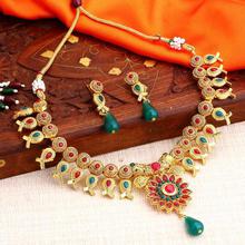 Sukkhi Enchanting Gold Plated Necklace Set For Women