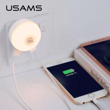 USAMS Mini Night Light Phone Charger Dual USB Charger