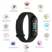 M3 Third Gen Smart Band Fitness Tracker with Blood Pressure Sensor - Black