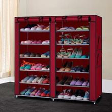 Double Layer Shoe Stand Rack With Cover (Color May Vary)