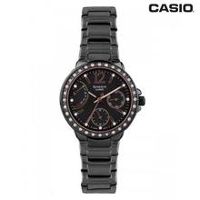 Casio Sheen Round Dial Chronograph Watch For Women -SHE-3043SPG-7BUDR