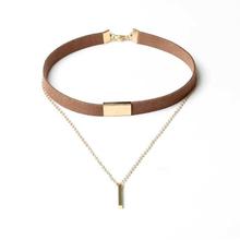 New Black Velvet Choker Necklace Gold Chain Bar Chokers Chocker Necklace