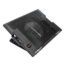 USB Stand Base Big Fan Laptop Cooler Cooling Pad - Black