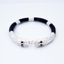 Silver Dragon Hattipuchar Rubber Chura Bracelet 7.5 " - Sp Jewellers