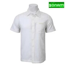 White Slim Fit Linen Ladyo Shirt (488)