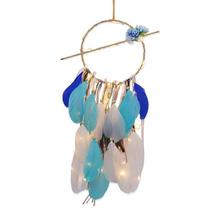 DIY light string dream catcher wind chime ornaments INS