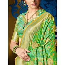 Stylee Lifestyle Blue Banarsi Silk Jacqaurd Saree (1385)