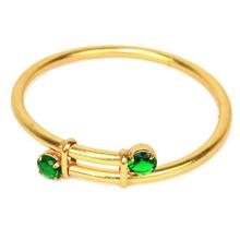 Golden/Green Stoned Panchadhatu Bangle For Women