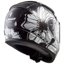 LS2 Rapid Poppies Full Face Helmet (Matte Black White)