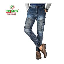 Virjeans Denim (Jeans) Multi pocket Box Joggers (VJC 700) Dark Blue