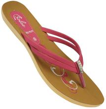 Pink Solea Rubber Sole Slippers For Women - 77035