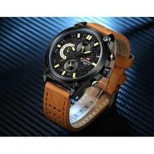 NaviForce NF9068M Black Dial Analog, Chronograph Watch For Men-Brown