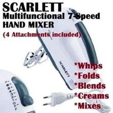 Scarlett 7 Speed Hand Mixer With 4 Pcs Stainless Blender